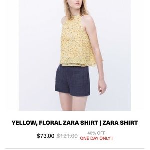 Floral Yellow Tank Top